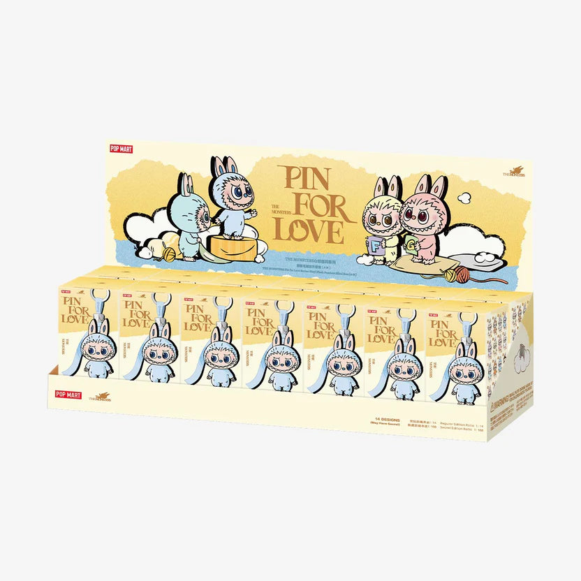 THE MONSTERS Pin for Love Series-Vinyl Plush Pendant labubu Blind Box (@Factory Price)