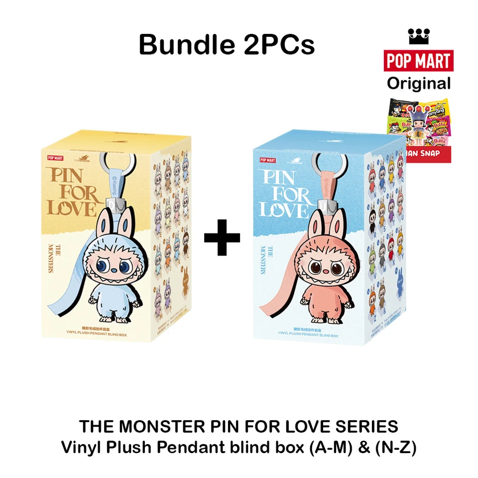 THE MONSTERS Pin for Love Series-Vinyl Plush Pendant labubu Blind Box (@Factory Price)