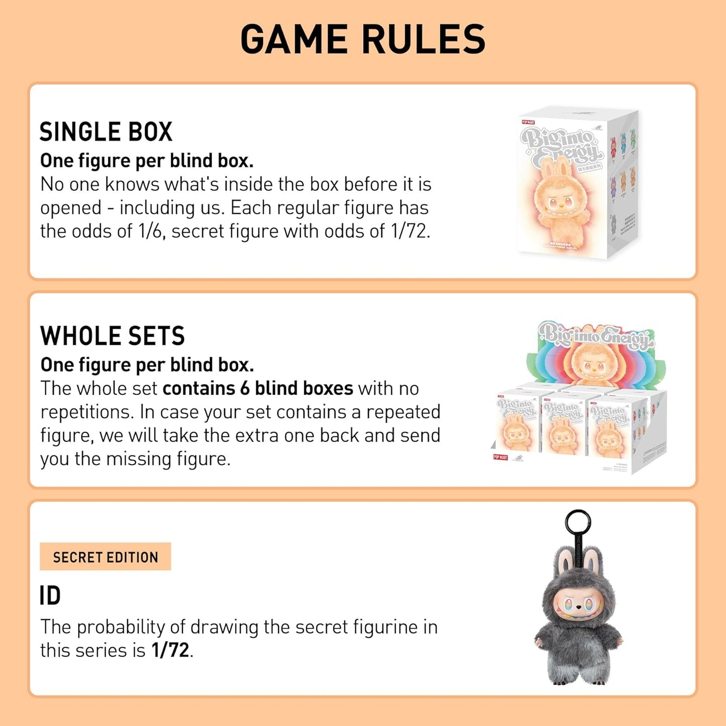POP MART LABUB THE MONSTERS | Big Into Energy | Series Blind Box (@Factory Price)