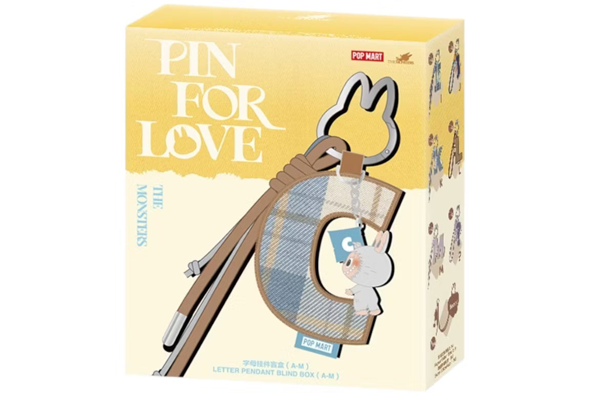 THE MONSTERS Pin for Love Series- Letter Pendant Blind Box (@Factory Price)